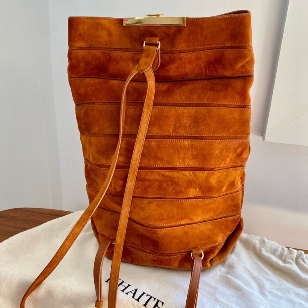 Khaite Iris Suede Backpack EUC - Picture 2 of 10